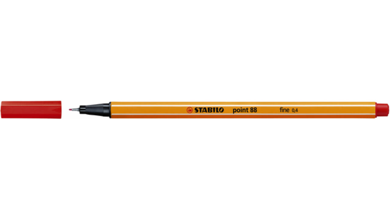 Fineliner STABILO point 88/40 fijn rood