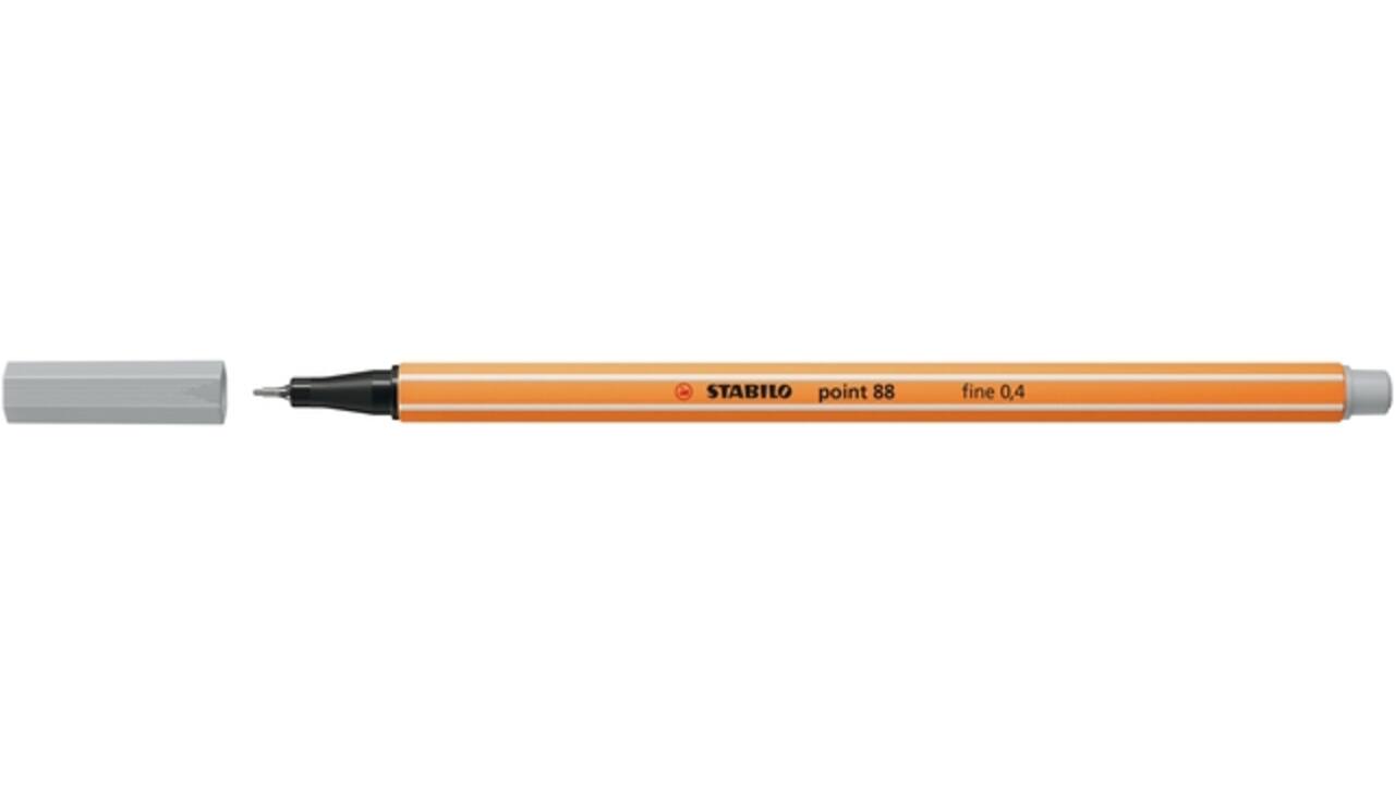 Fineliner STABILO point 88/94 fijn lichtgrijs