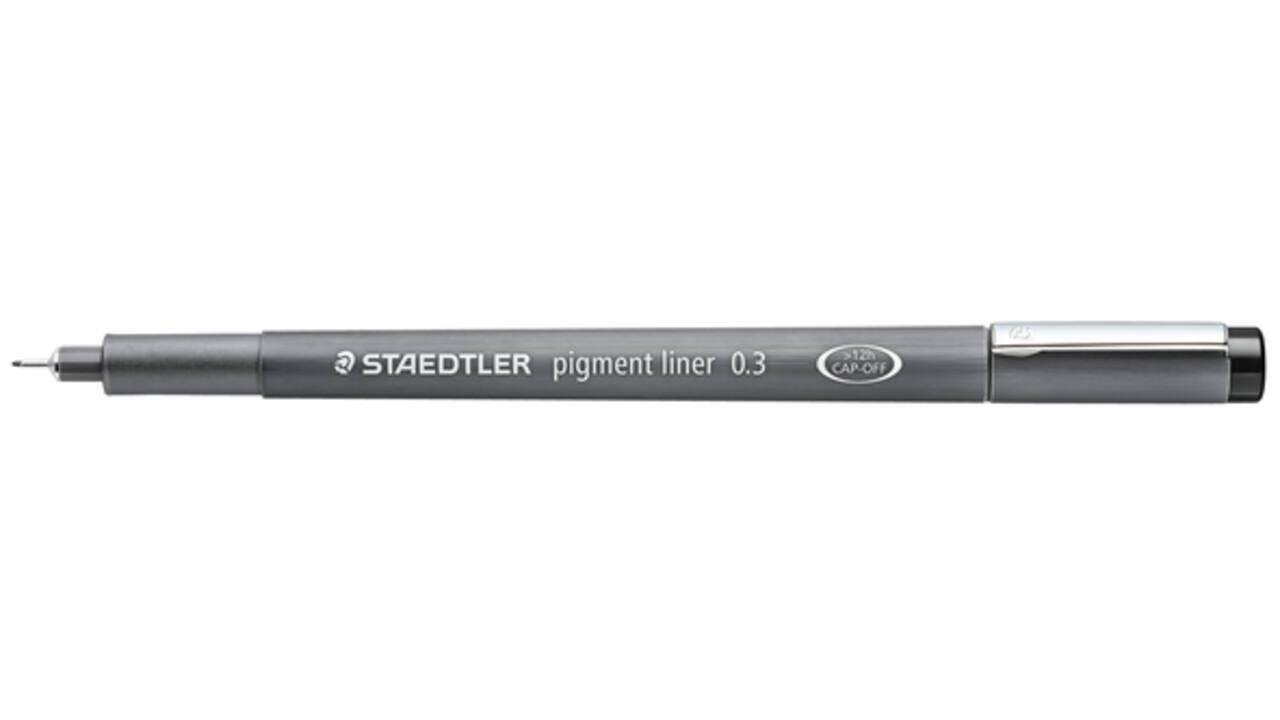 Fineliner Staedtler Pigment 308 zwart 0.3mm