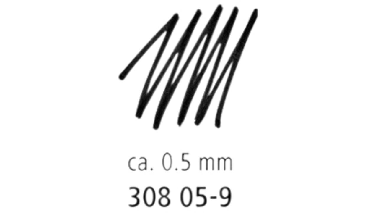 Fineliner Staedtler Pigment 308 zwart 0.5mm