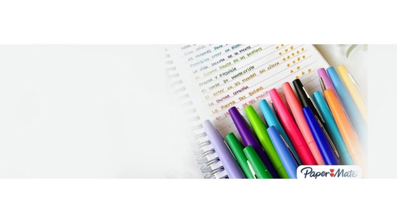 Fineliner Paper Mate Flair Original medium blauw valuepack à 36 stuks