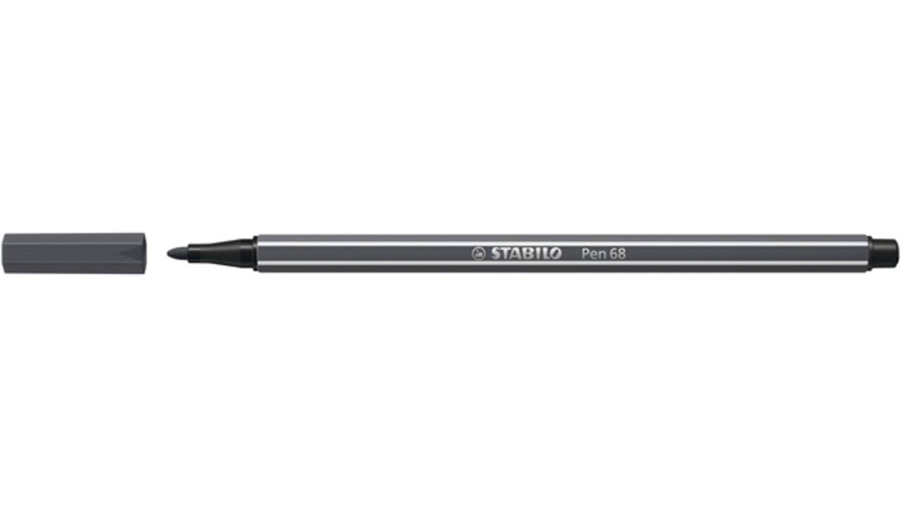 Viltstift STABILO Pen 68/97 medium diepkoud grijs