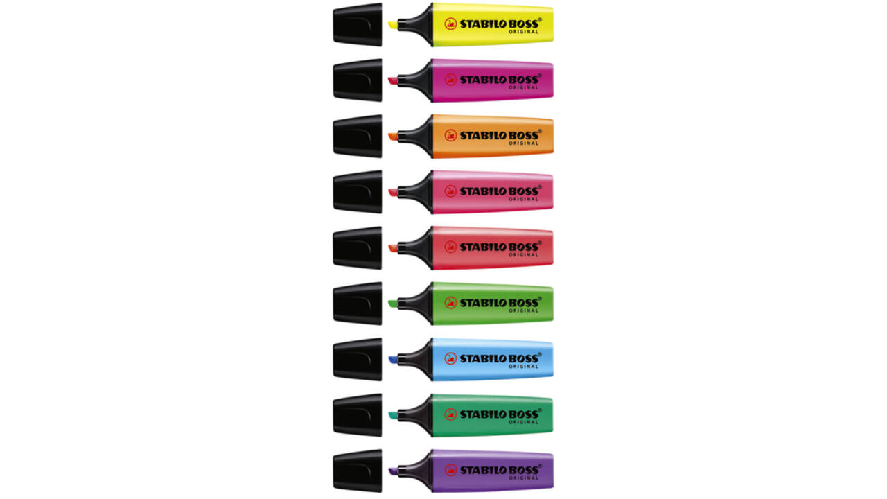 Markeerstift STABILO BOSS Original 70/4 assorti etui à 4 stuks