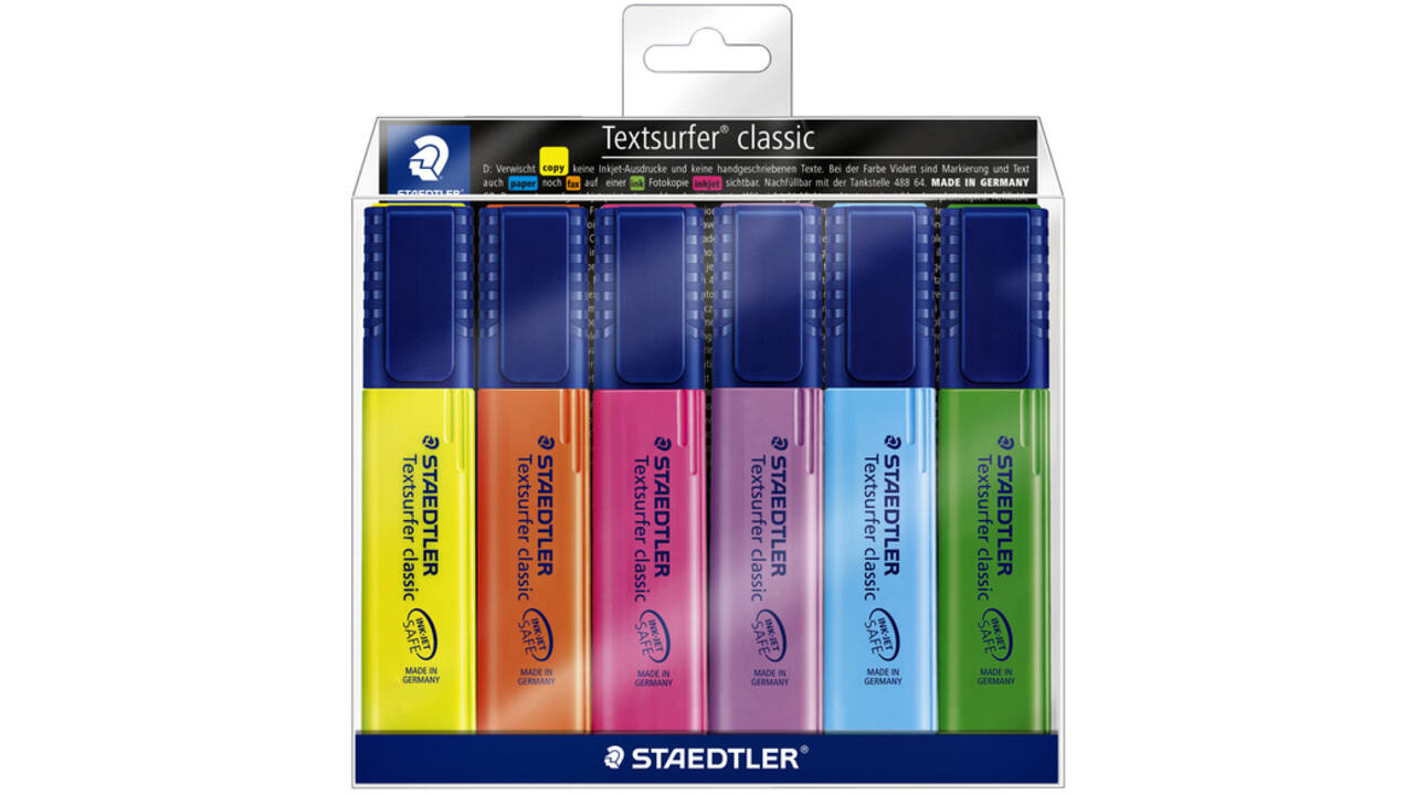 Markeerstift Staedtler 364 Textsurfer assorti 6stuks