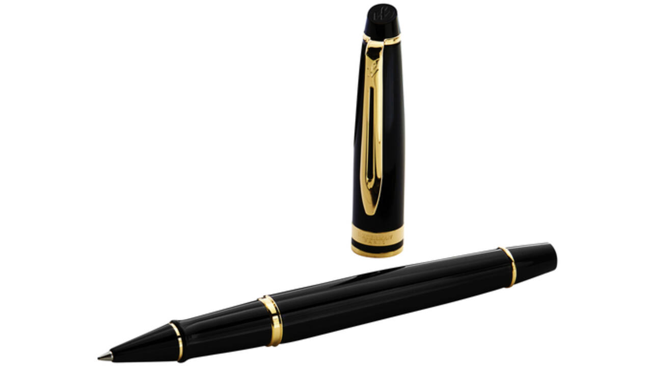 Rollerpen Waterman Expert black lacquer GT fijn