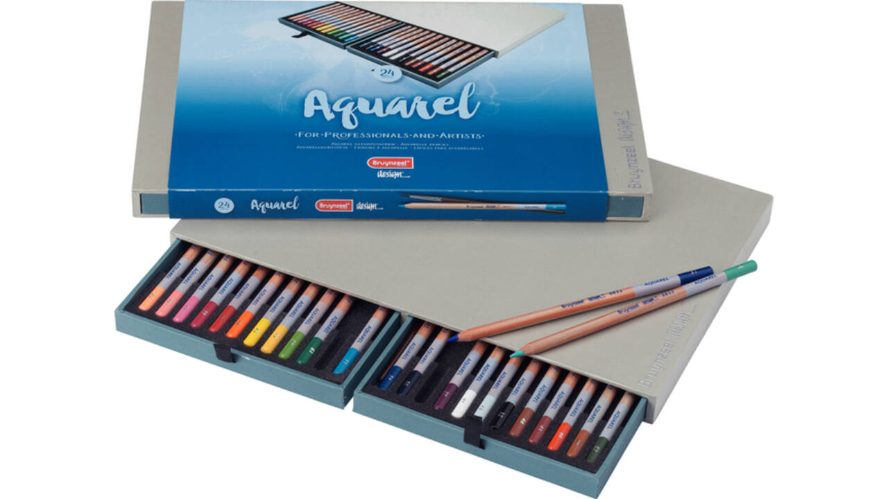Kleurpotloden Bruynzeel 8835 Design aquarel 24stuks assorti
