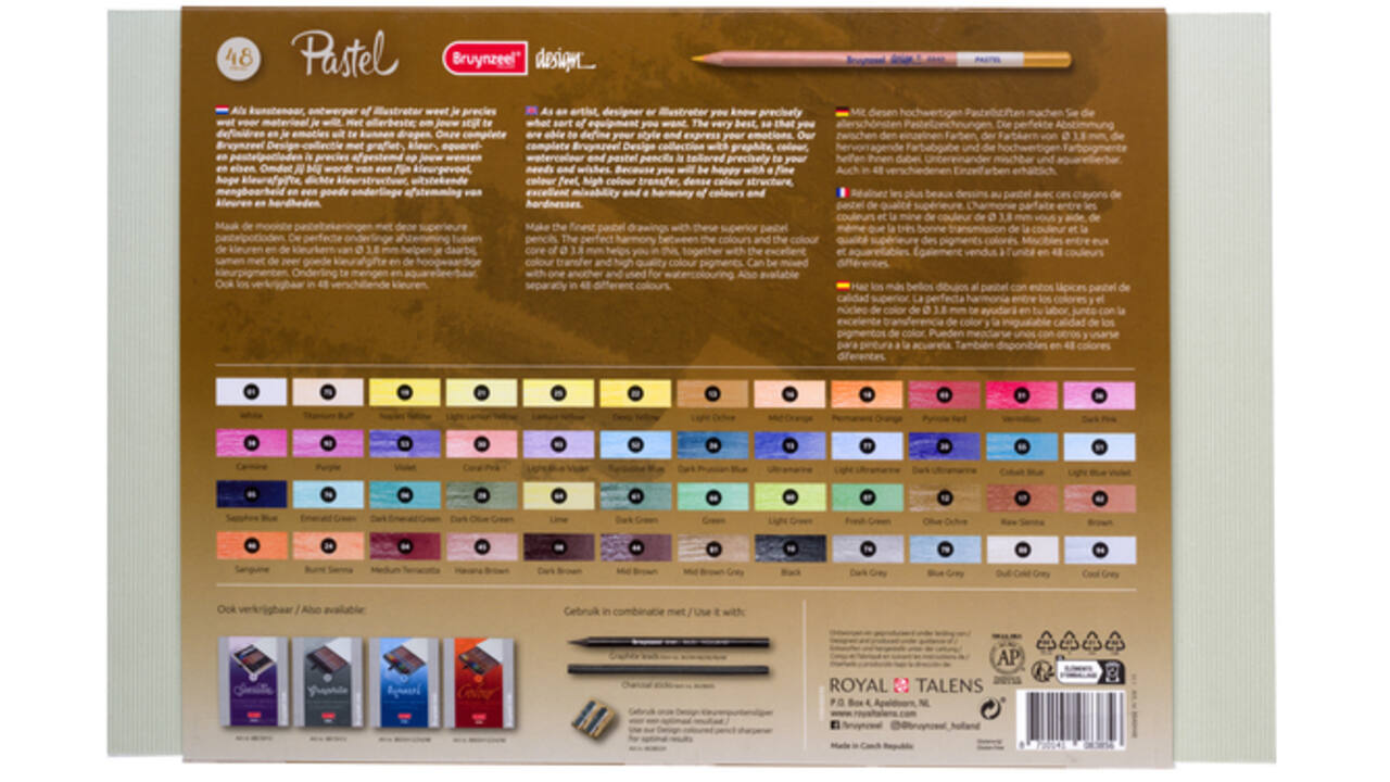 Kleurpotloden Bruynzeel 8840 Design pastel 48stuks assorti