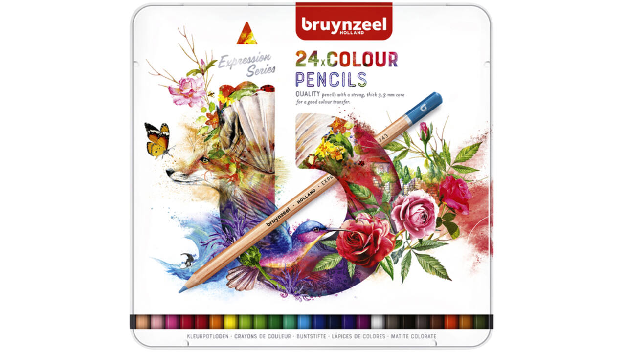 Kleurpotloden Bruynzeel Expression colour blik à 24 stuks