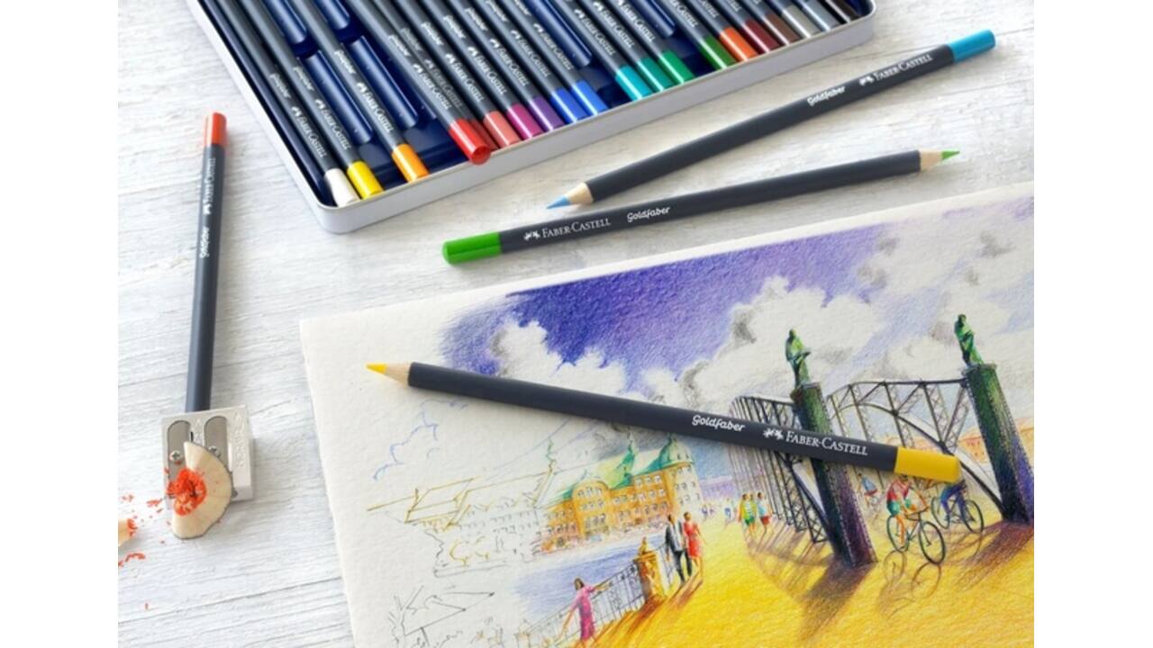 Kleurpotloden Faber-Castell Goldfaber assorti blik à 12 stuks