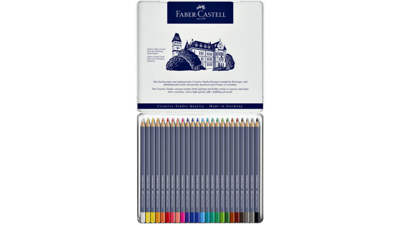 Kleurpotloden Faber-Castell Goldfaber aquarel assorti blik à 24 stuks