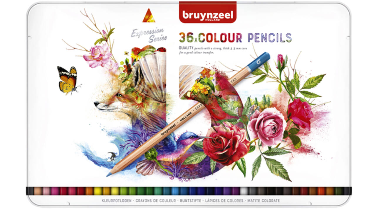 Kleurpotloden Bruynzeel Expression colour blik à 36 stuks assorti