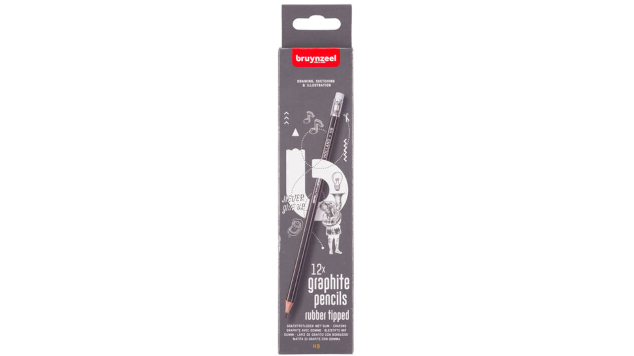 Potlood Bruynzeel 6021 Burotek HB met gum