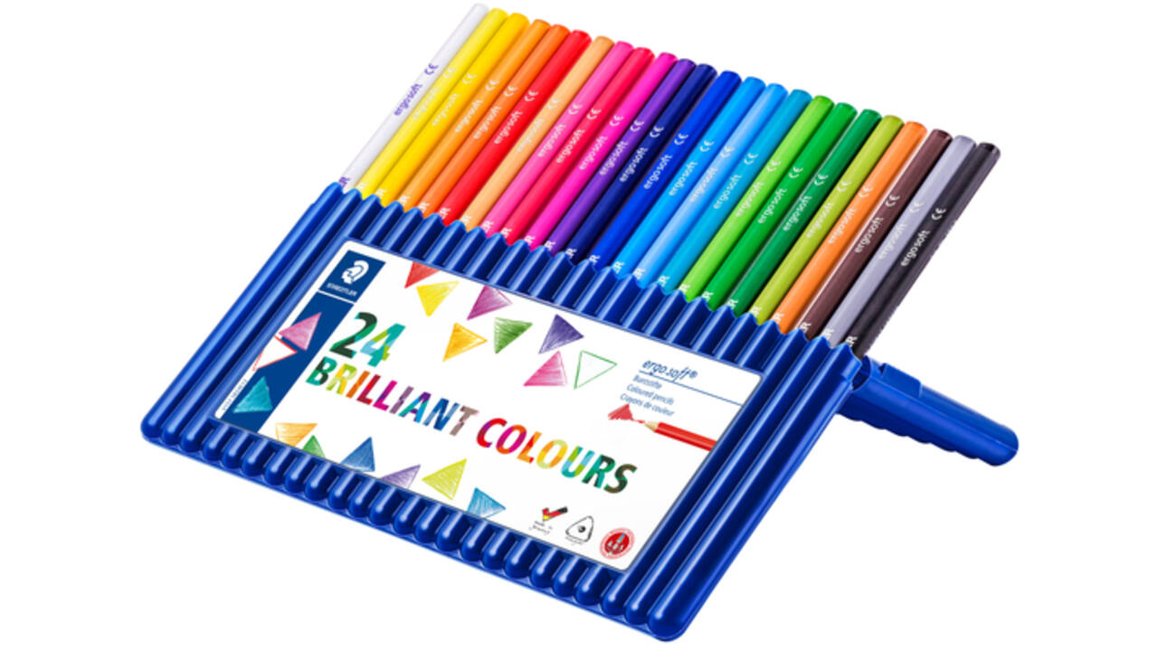 Kleurpotloden Staedtler Ergosoft driekantig 24stuks assorti