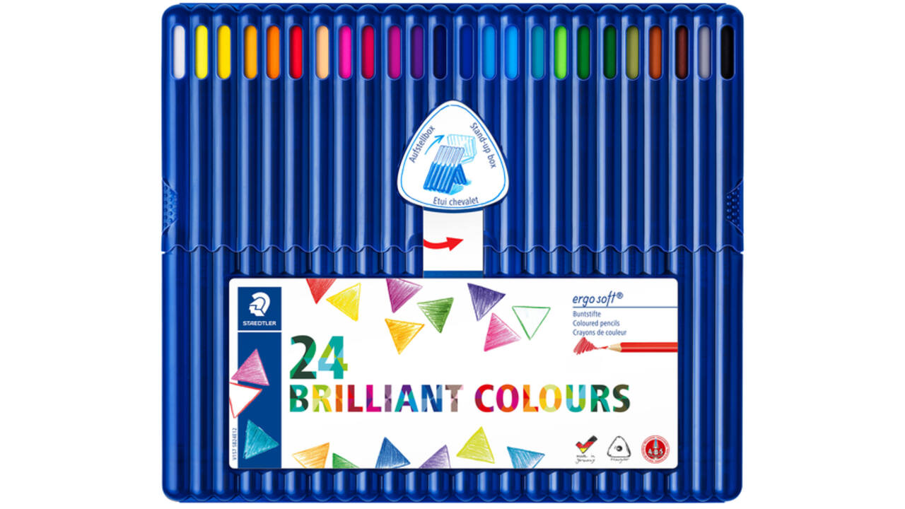 Kleurpotloden Staedtler Ergosoft driekantig 24stuks assorti