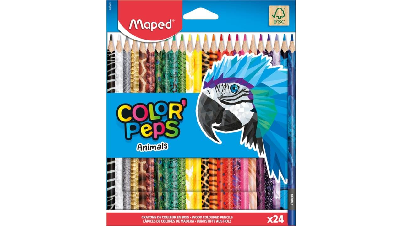 Kleurpotlood Maped Color'Peps Animals set á 24 kleuren