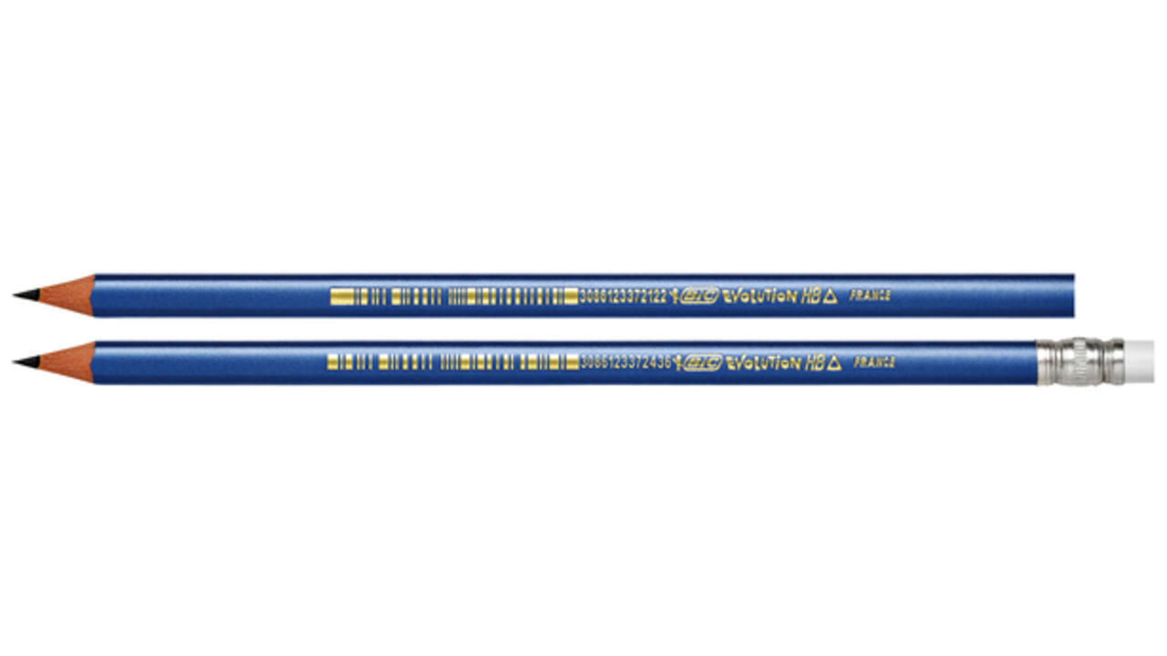 Potlood Bic Evolution driehoekig HB met gumtop