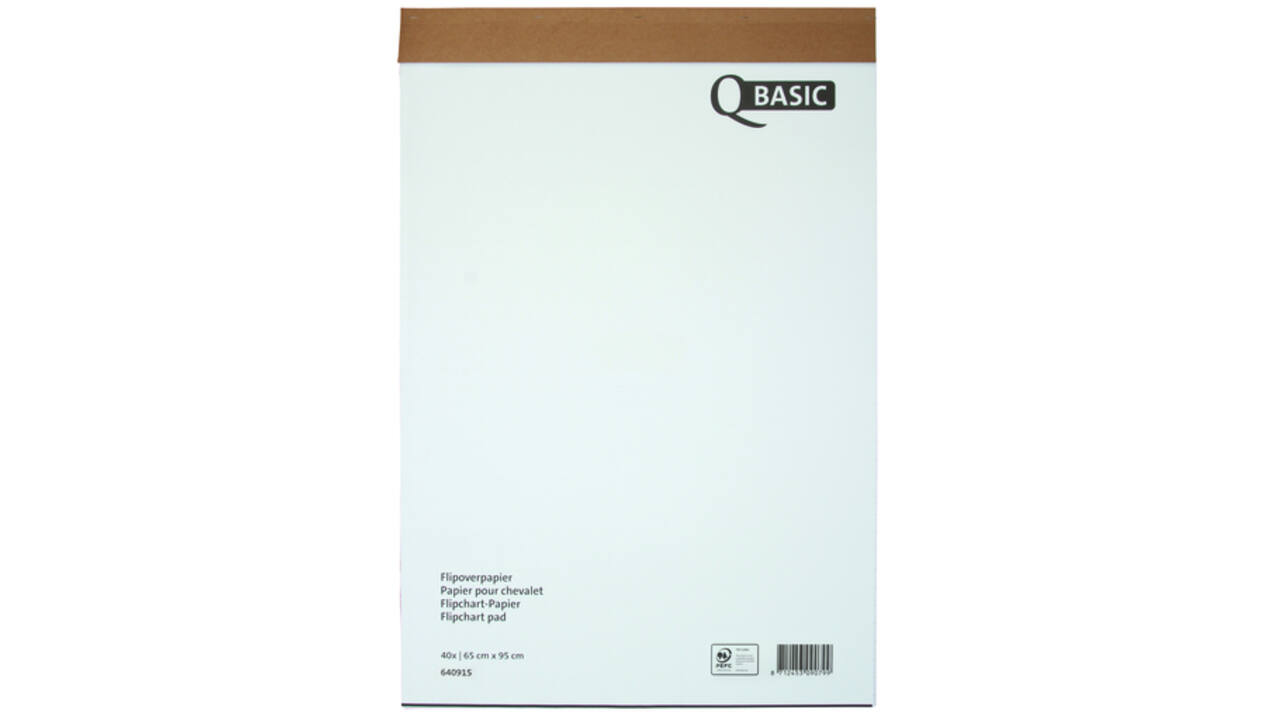 Flipoverpapier Qbasic 65x95cm 20vel opgerold