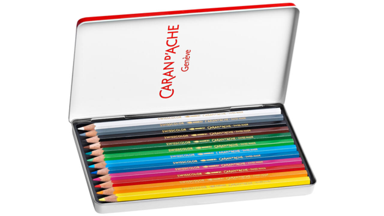 Kleurpotloden Caran d'Ache Swisscolor aquarel 12stuks ass.