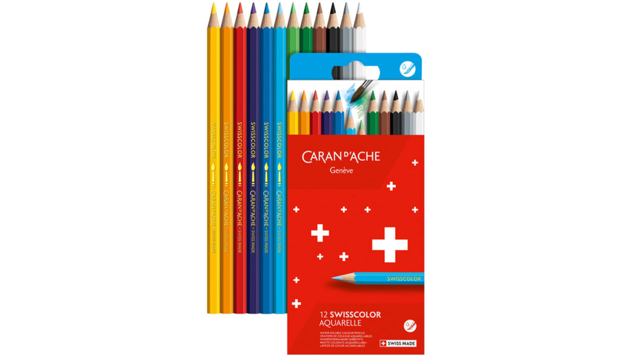 Kleurpotloden Caran D'ache aquarel doos à 12stuks