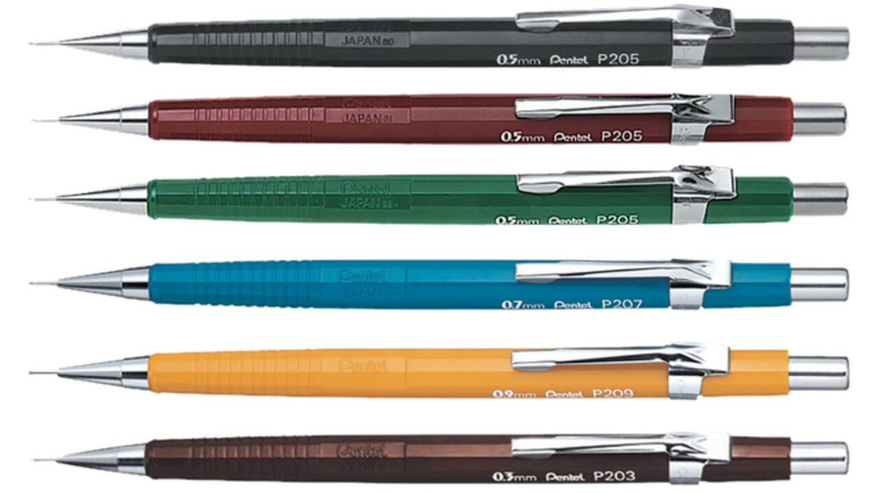 Vulpotlood Pentel P205 HB 0.5mm zwart