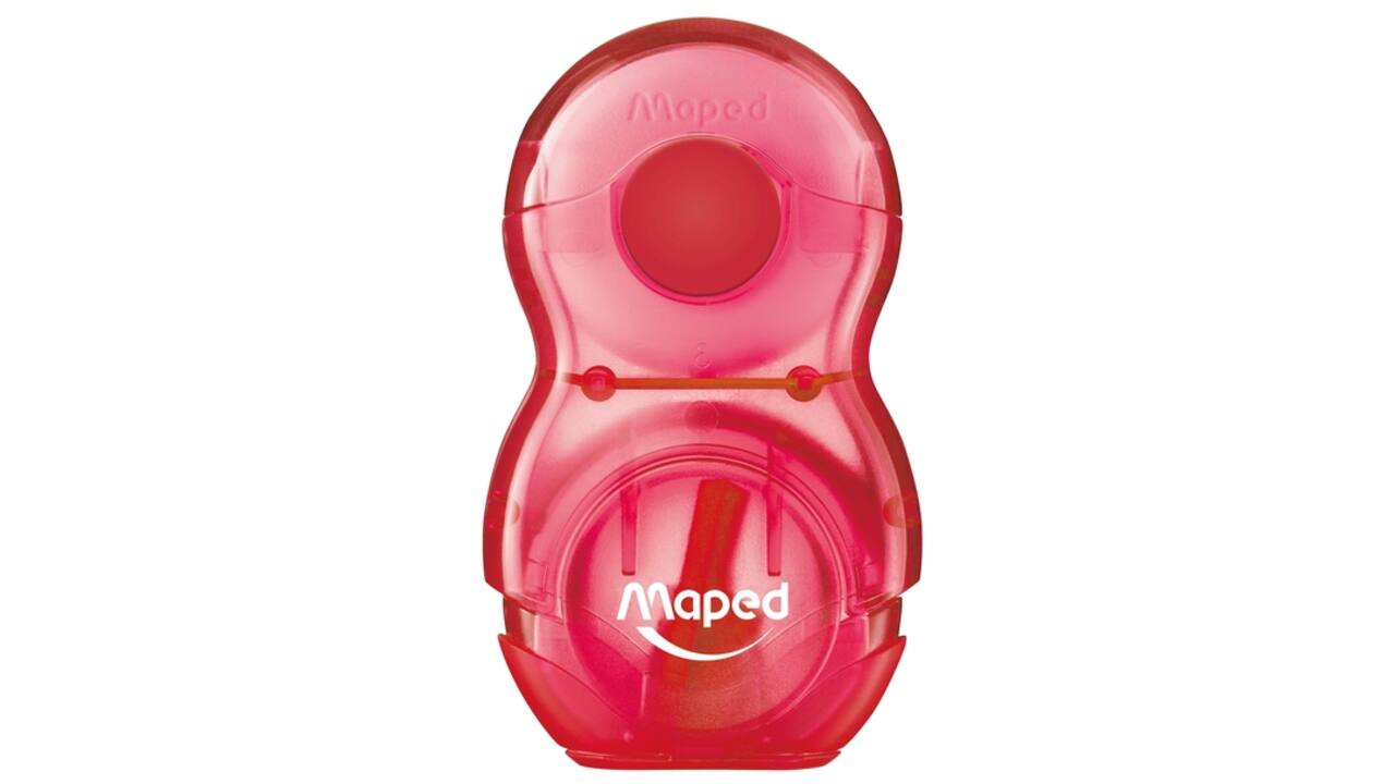 Puntenslijper Maped Loopy 1gaats met gum display á 24 stuks assorti