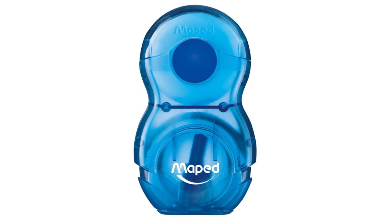Puntenslijper Maped Loopy 1gaats met gum display á 24 stuks assorti