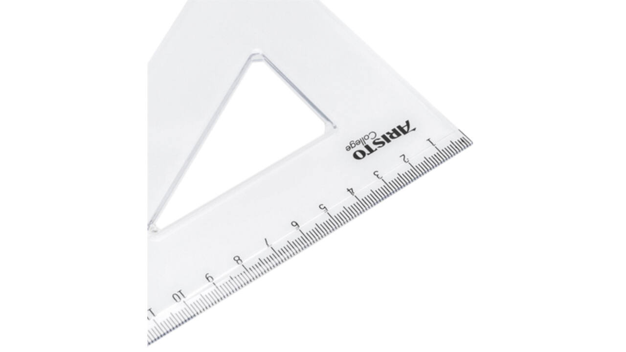 Driehoek Aristo 23620 200mm 30/60graden transparant