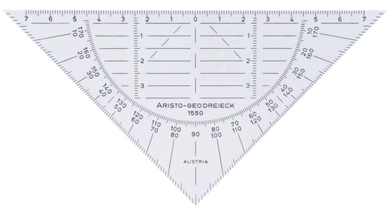 Geodriehoek Aristo 1550 160mm flexibel transparant