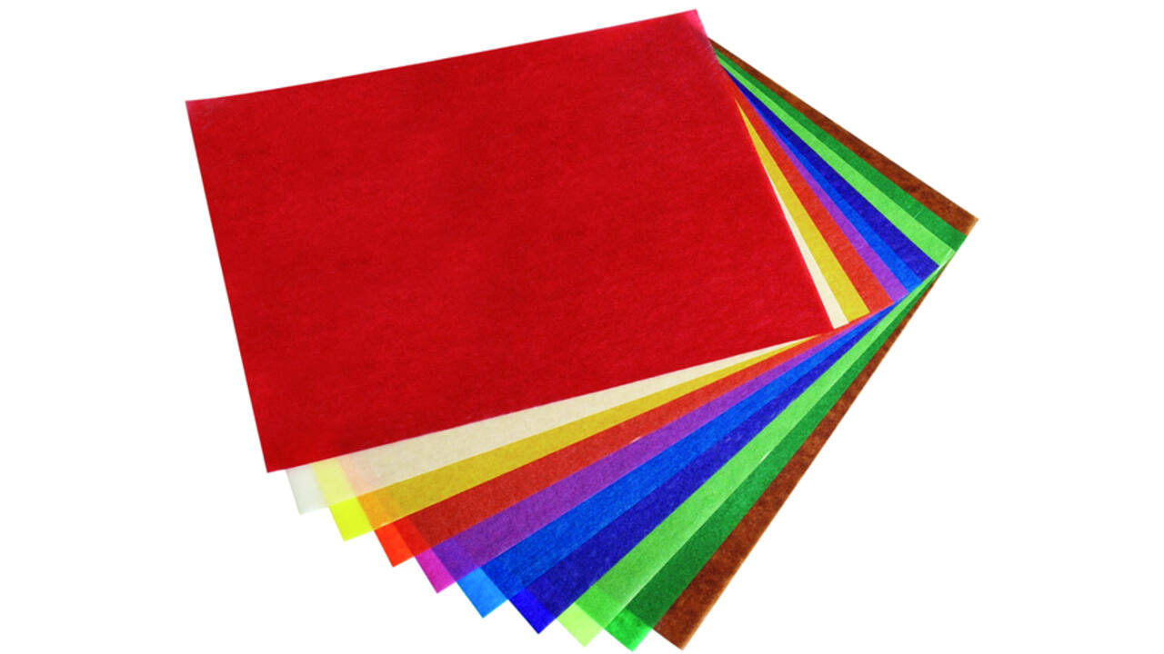 Transparant papier Folia 18.5x29.7cm 42gr 10 vel 10 kleuren