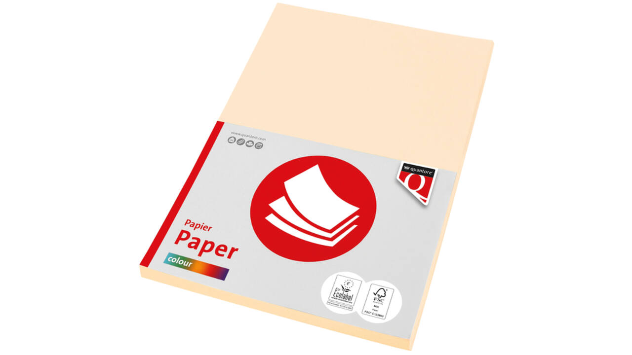 Kopieerpapier Quantore Colour A4 120gr creme 100 vel