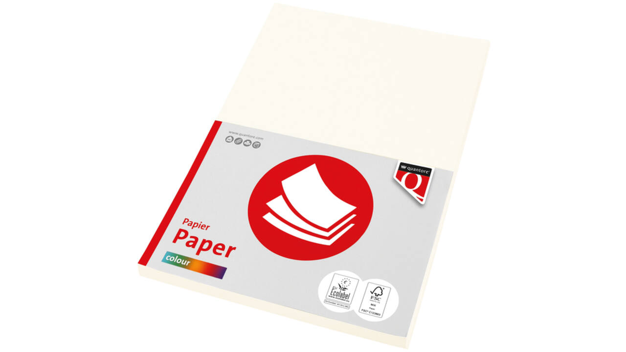 Kopieerpapier Quantore Colour A4 120gr roomwit 100 vel