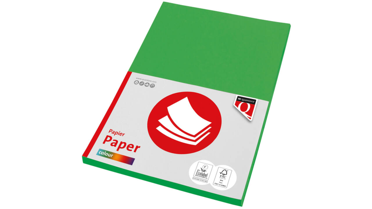 Kopieerpapier Quantore Colour A4 120gr grasgroen 100 vel