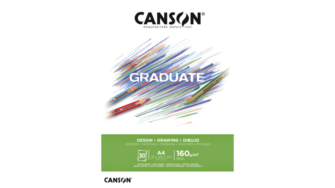 Tekenblok Canson Graduate Dessin A4 160gr 30vel