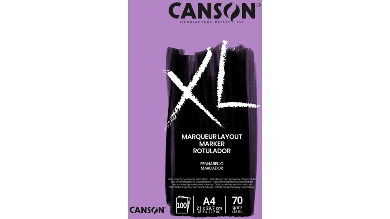 Tekenblok Canson XL Marker A4 70gram 100vel