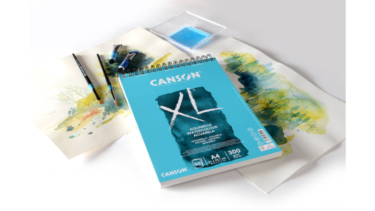 Aquarelblok Canson XL A4 30v 300gr spiraal