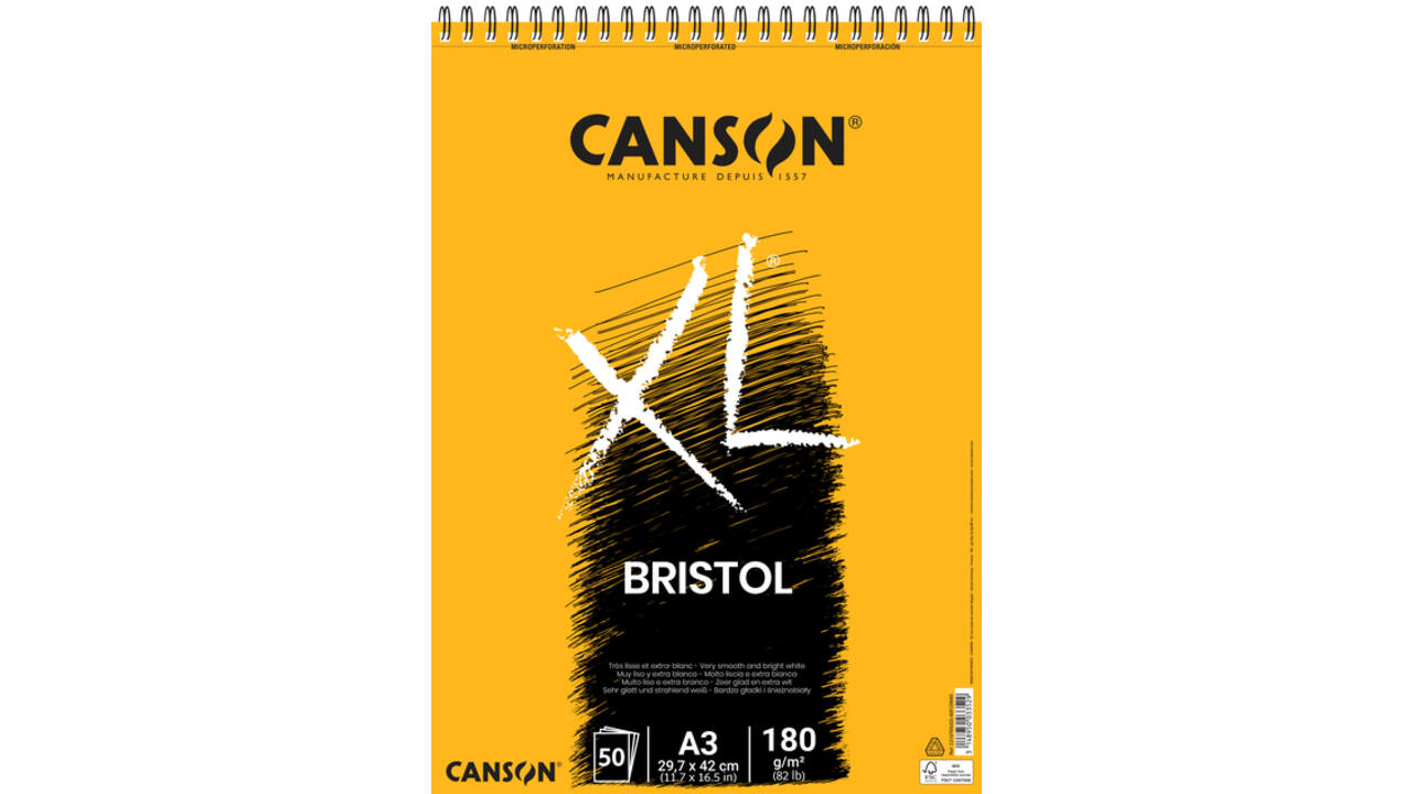 Tekenblok Canson XL Bristol A3 50v 180gr