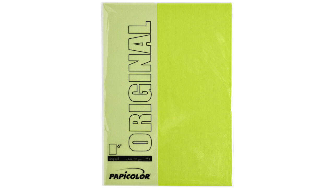 Kopieerpapier Papicolor A4 200gr 6vel appelgroen