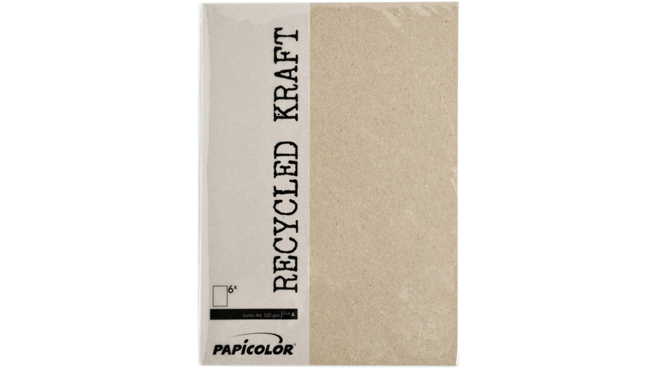 Kopieerpapier Papicolor A4 220gr 6vel kraft grijs