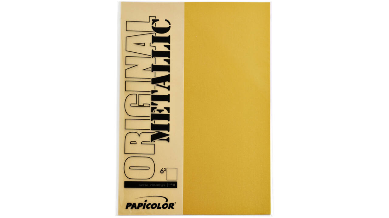 Kopieerpapier Papicolor A4 300gr 3vel metallic goud