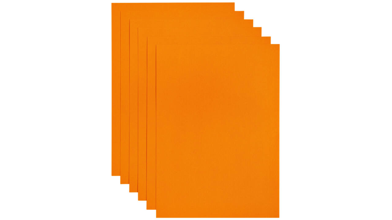 Kopieerpapier Papicolor A4 200gr 6vel oranje