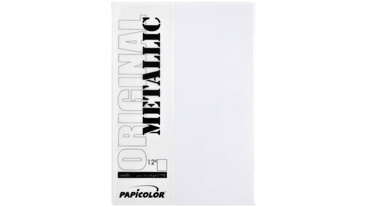 Kopieerpapier Papicolor A4 120gr 6vel metallic parelwit