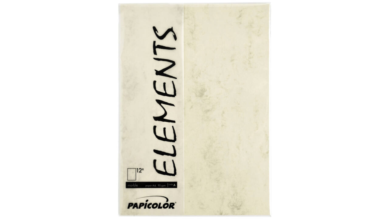Kopieerpapier Papicolor A4 90gr 12vel marble ivoor