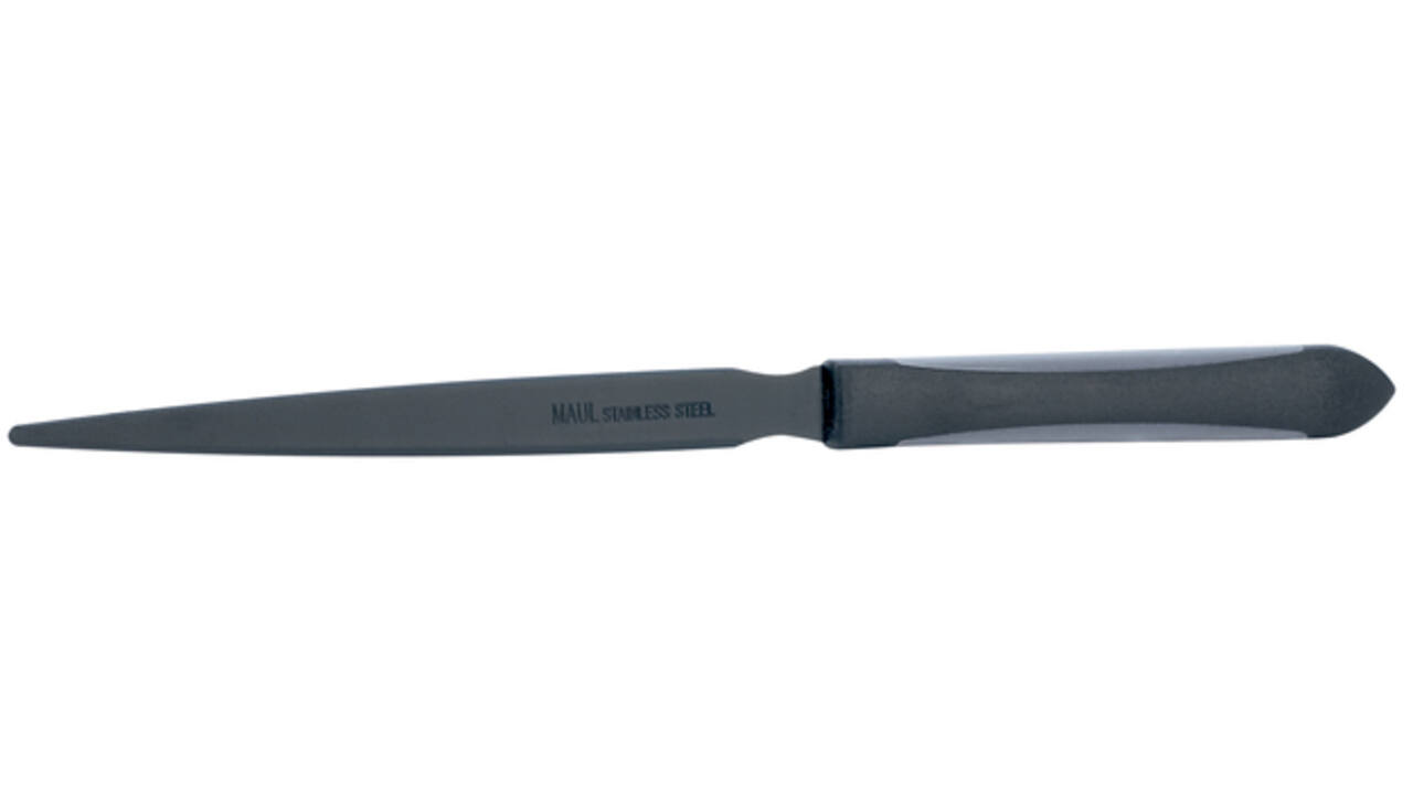 Briefopener MAULpro zwart gecoat rubber heft, zwart gelakt RVS lemmet 21.5 cm