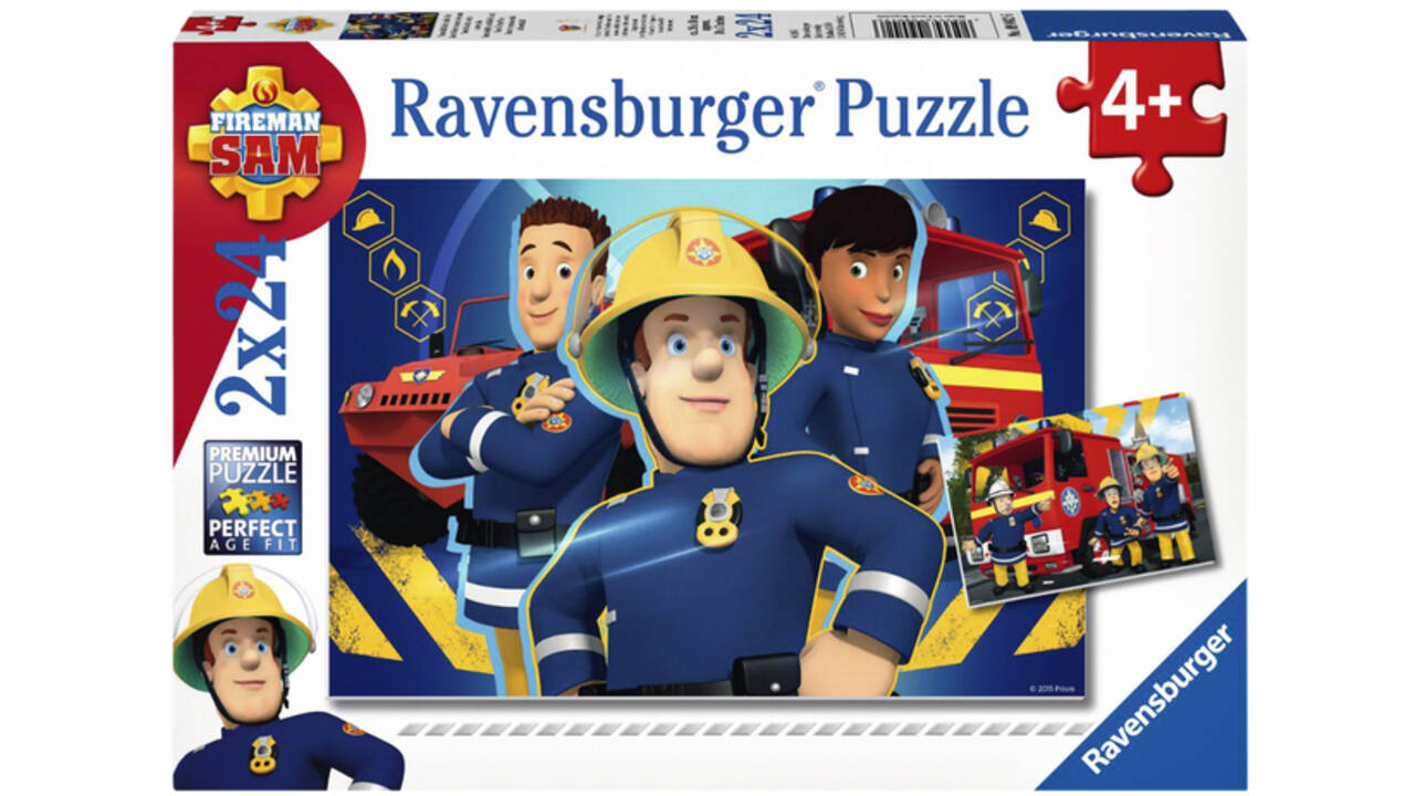 Puzzel Sam helpt je uit de brand 2 x à 24 stukjes