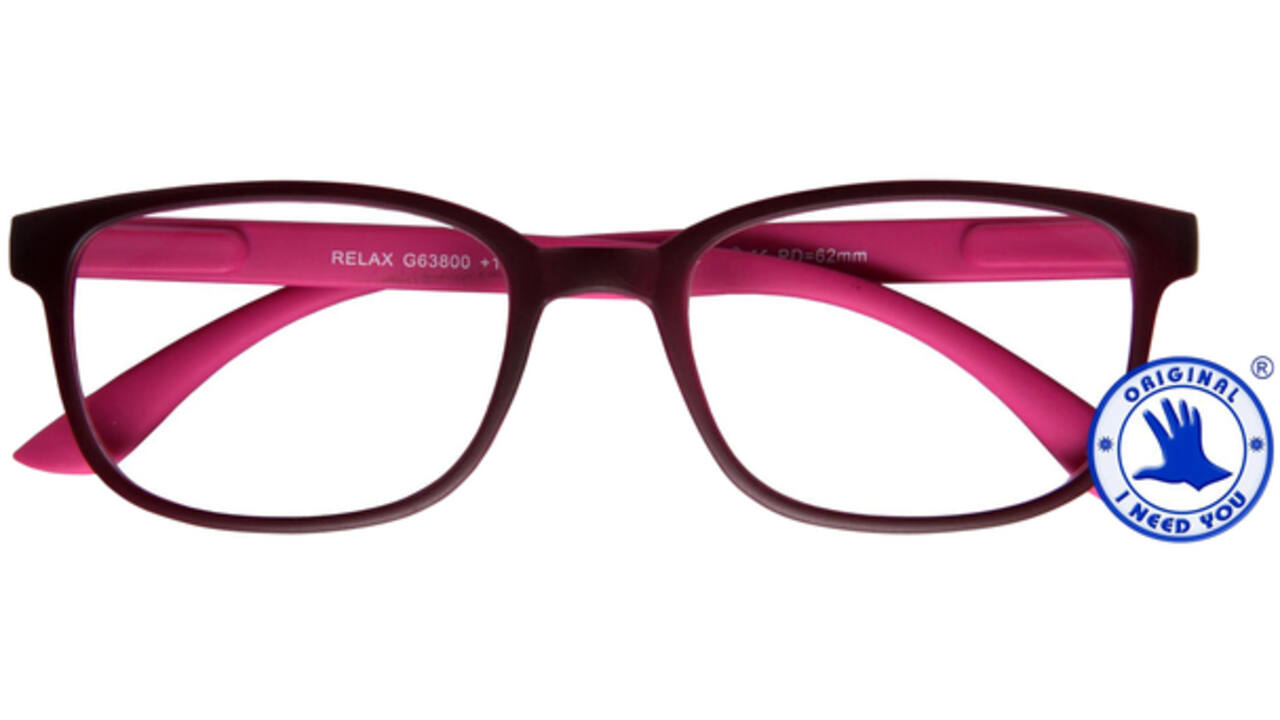 Leesbril I Need You +1.00 dpt Relax rood-roze