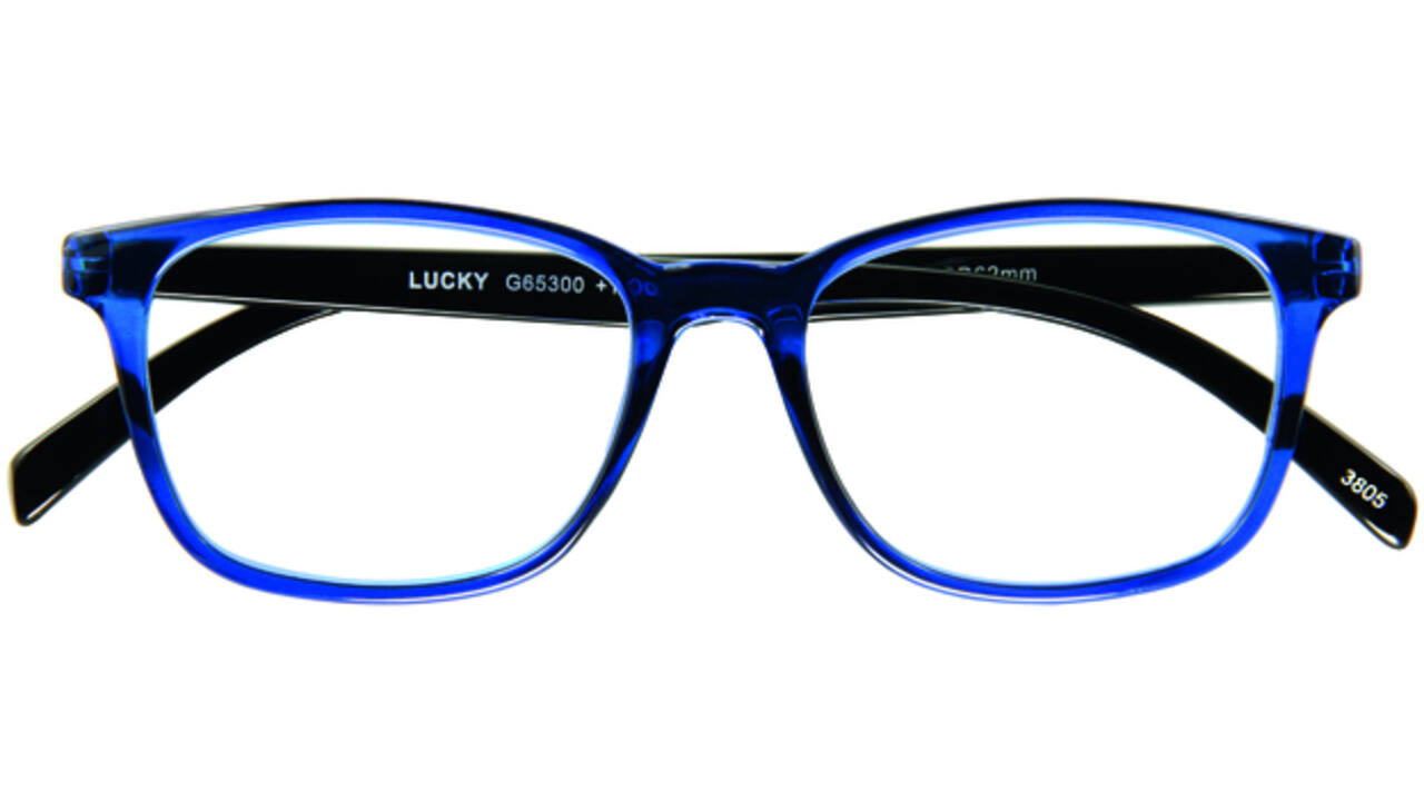 Leesbril I Need You +1.00 dpt Lucky blauw-zwart