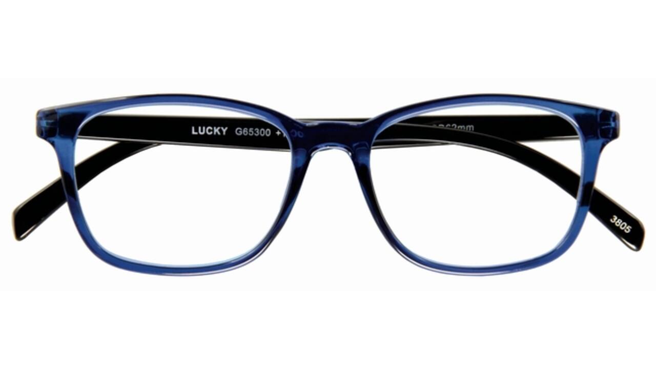 Leesbril I Need You +2.50 dpt Lucky blauw-zwart