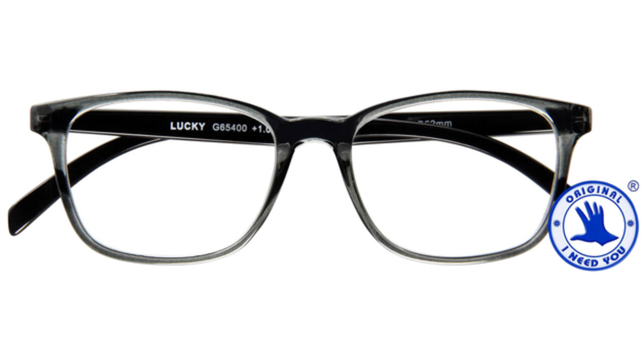 Leesbril I Need You +3.00 dpt Lucky grijs-zwart