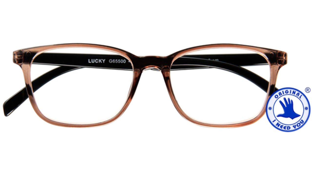 Leesbril I Need You +1.00 dpt Lucky bruin-zwart