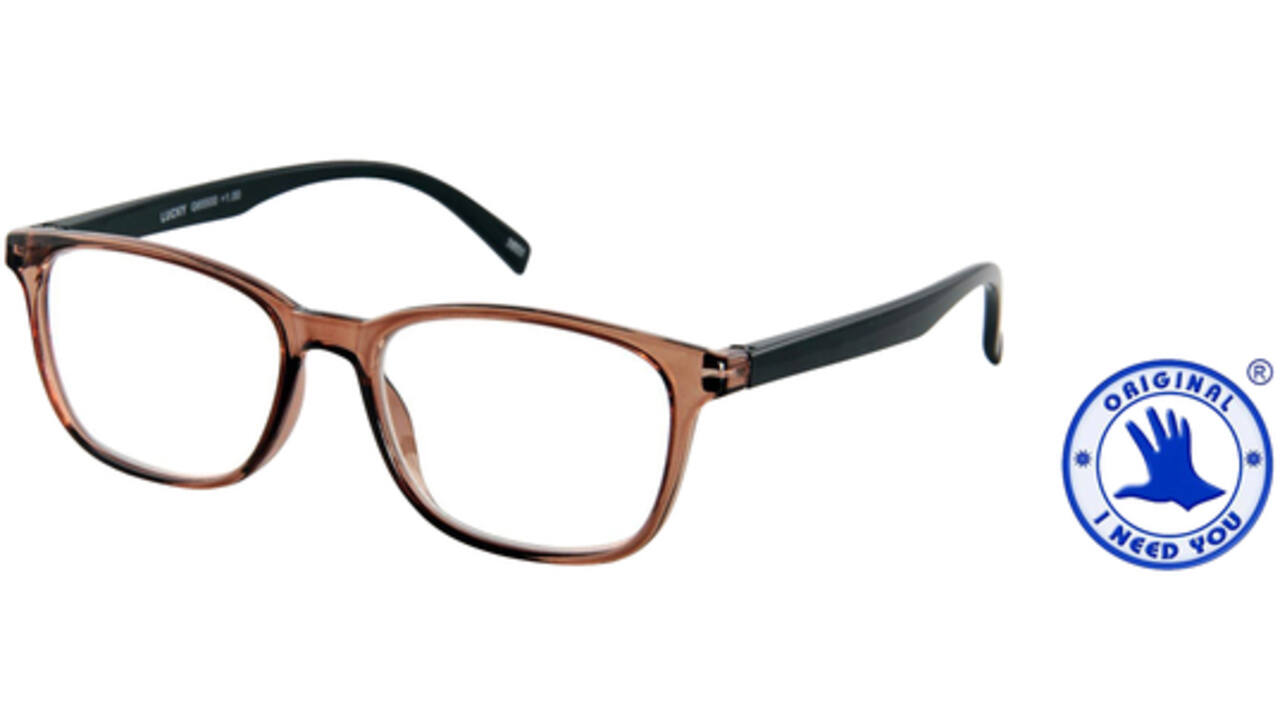 Leesbril I Need You +1.00 dpt Lucky bruin-zwart